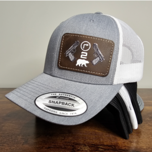 2nd amendment leather patch trucker cap